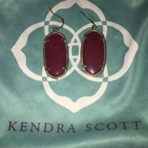 RED BURGUNDY KENDRA SCOTT EARRINGS